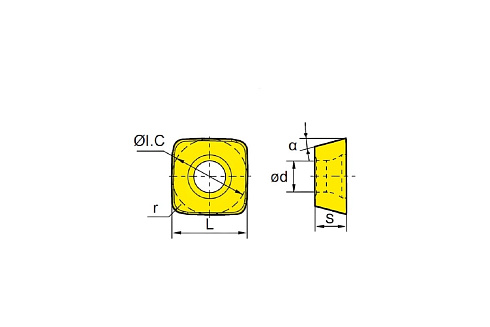 Пластина SDMT090308 YBM251, 10 шт ZCC-CT 00001215005