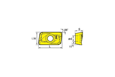 Пластина APMT1135pder-dr YBG212, 10 шт ZCC-CT 00001207697