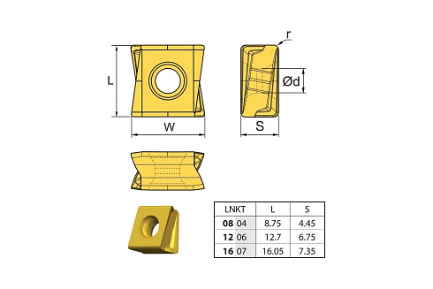 Пластина твердосплавная 10 шт ZCC-CT LNKT160708PNR-GM YBM253