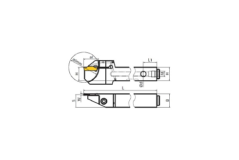 Державка QEBD2525L14 ZCC-CT 00001761656