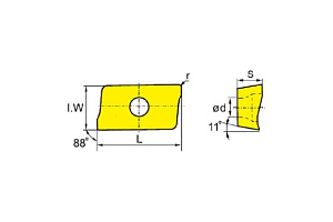 Пластина APKT11t312-apm YBM253, 10 шт ZCC-CT 00001519911
