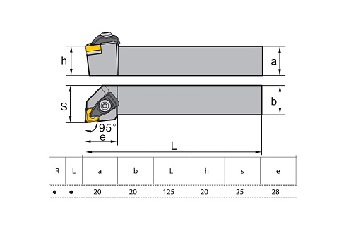 Державка проходная ZCC-CT DCLNR2020K12
