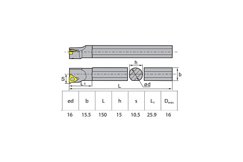 Державка резьбовая ZCC-CT SNR0016M11