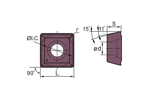 Пластина твердосплавная ZCC-CT SPGT050204-PM YBG205