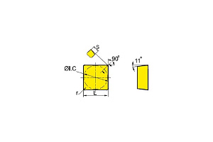 Пластина SPMR090308 YBC251, 10 шт ZCC-CT 00001215990