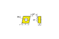 Пластина CCMT09t304-ef YBG205, 10 шт ZCC-CT 00001208218