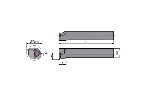Державка канавочная ZCC-CT S20K-QC1115R16