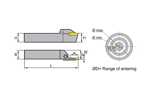 Державка для торцевых канавок ZCC-CT QFFD2020R7-48H